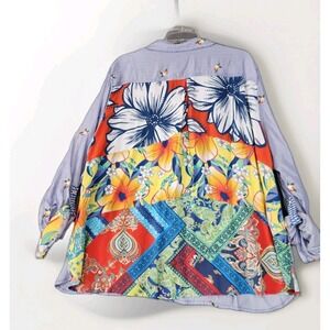 John Mark Women 3X Embroidered Tunic Top Boho Artsy Cottagecore Festival NWT